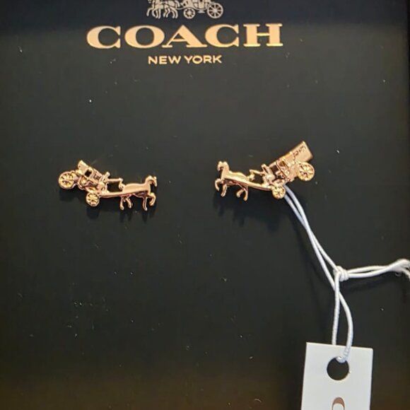 COACH AUTHENTIC CARRIAGE HORSE EARRINGS! 🆕🆕🆕 - Picture 1 of 16